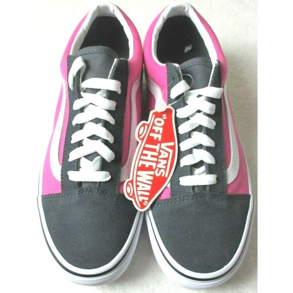 Vans Women's Old Skool 2 Tone Pink Grey Canvas Suede Skate shoes Size 6 NIB - Picture 2 of 5